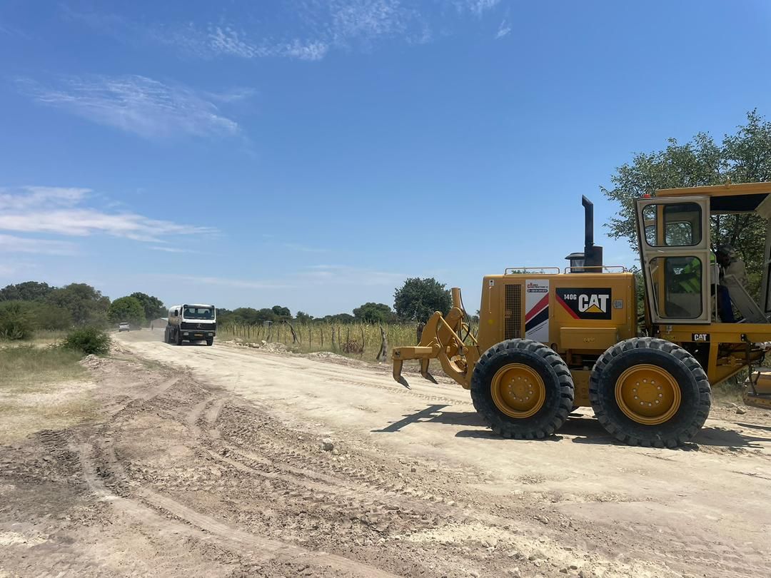Gravel road construction works for Oshana Regional Council